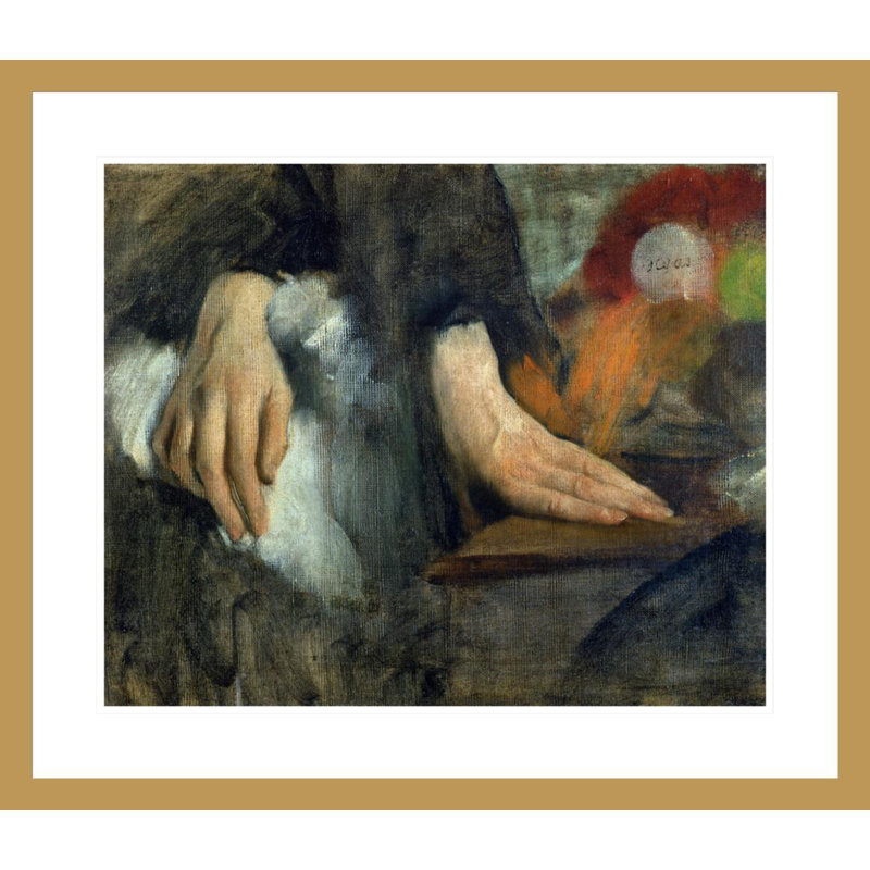 «Study of Hands» par Edgar Degas, impression giclée sur cadre, H 23,5 po x l 27,22 po
