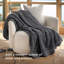 Jeté de lit en flanelle pour fille, couverture douce et confortable 300 GSM pour dortoir et décoration intérieure, gris, cadeau toutes saisons-116397915-116397902