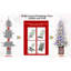 Arbre de Noël floqué avec lumières DEL multicolores, 396 pointes, base scintillante, 100 lumières, pointes en PE / PVC avec pommes de pin - bassin coloré illuminé, décoration des Fêtes facile à assembler
