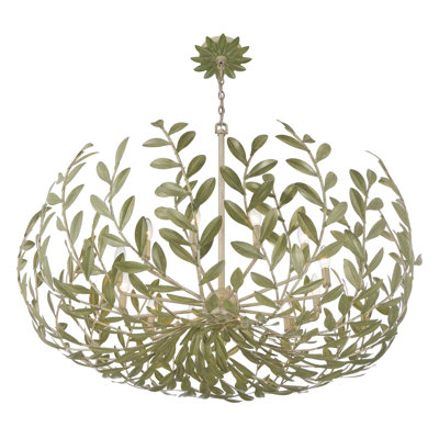 Lustre à thé vert champagne 42 po Broche