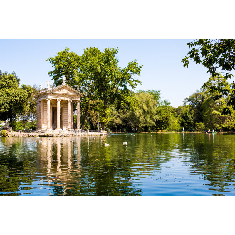 Villa Borghese Italie - photographie sur toile tendue, H 24 po x l 36 po