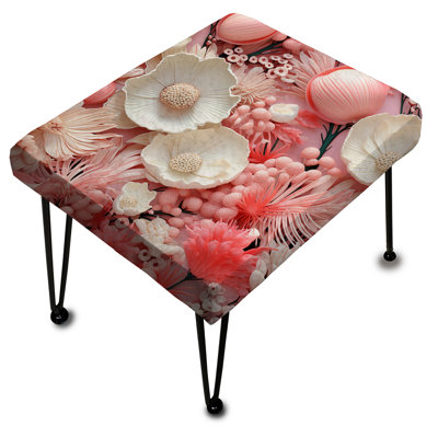 Seashell Oasis - motif tropical - repose-pieds rectangulaire bord de mer