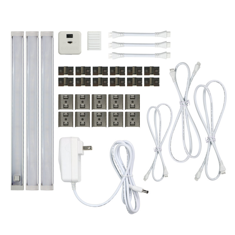 Warm White LED 9-Inch Under Cabinet Light Bar Kit