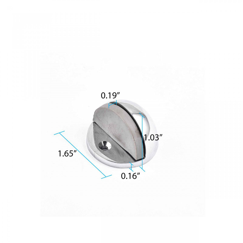 Domed Brass Floor Mount Stop