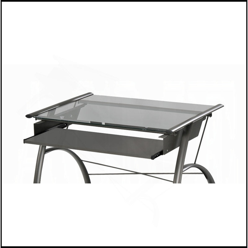 Bureau d'ordinateur à finition étain