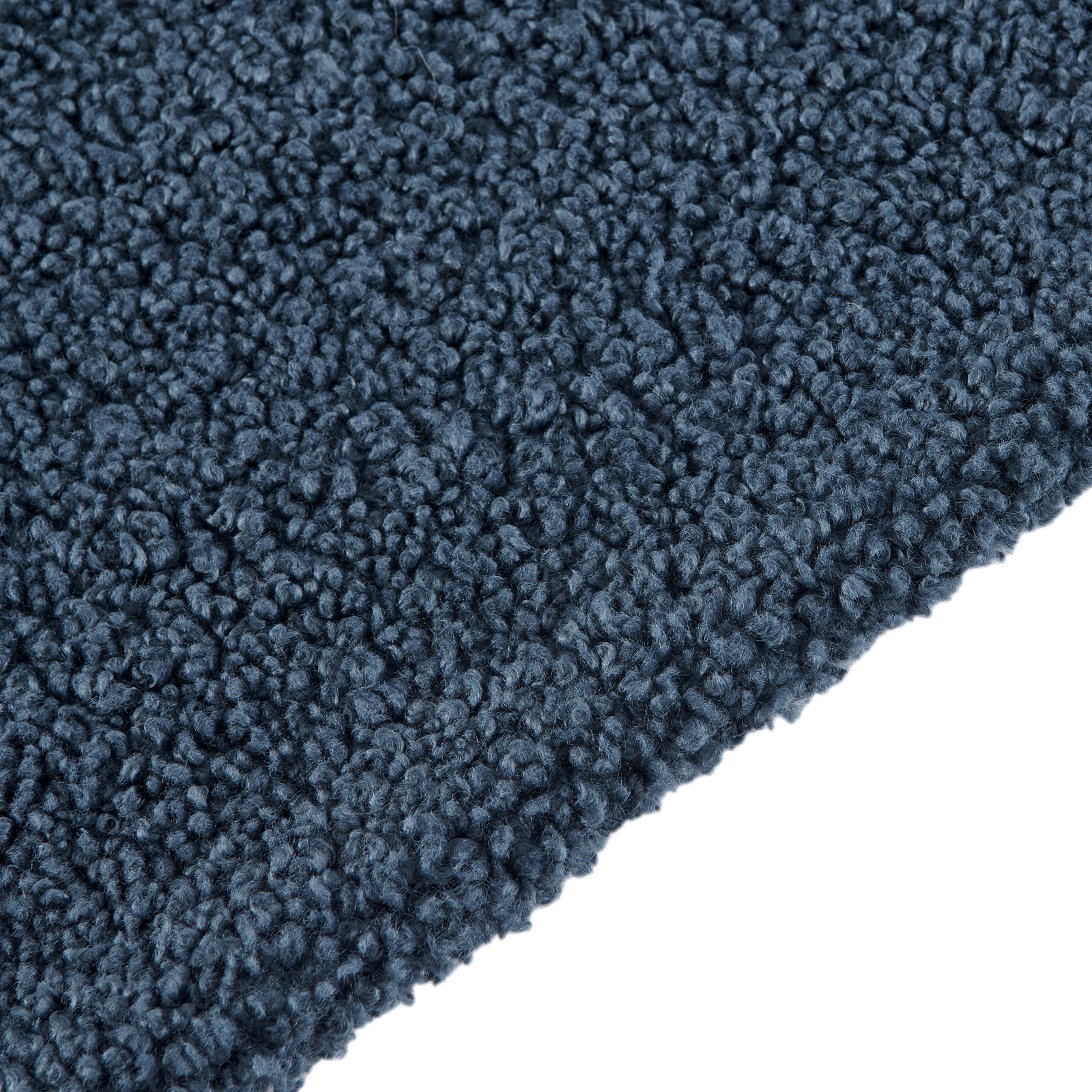 Teddy Soft Plush Textured Boucle Cozy Fluffy Classic Chic Modern Rustic Decorative Pillow, 27"H x 27"W, Midnight Blue