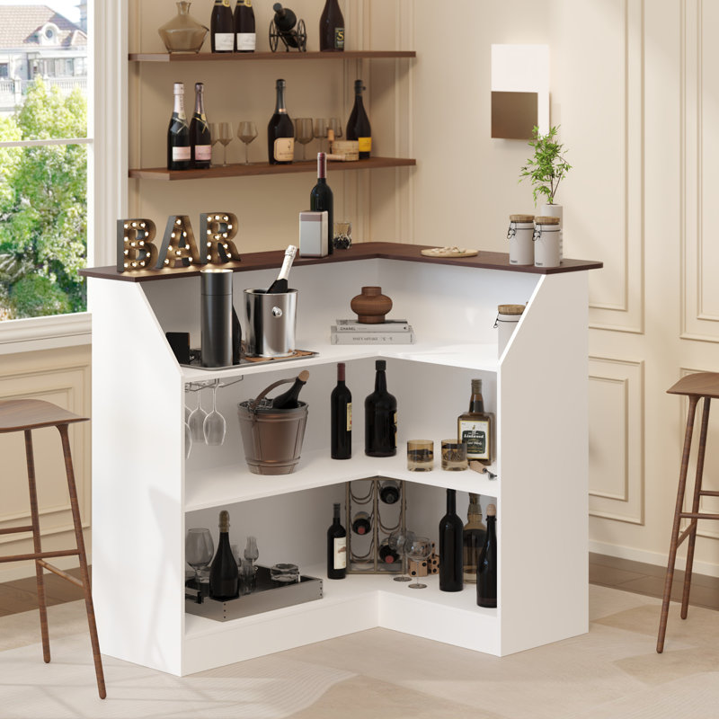 51.2 " L Bar Cabinet, Blanc