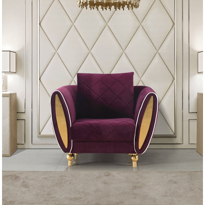 Fauteuil en velours de 42 po de largeur vaughan