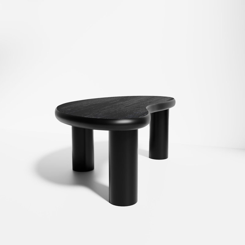 Table basse moderne à 3 pieds faite à la main Moon Shape, table d'appoint unique pour le salon
