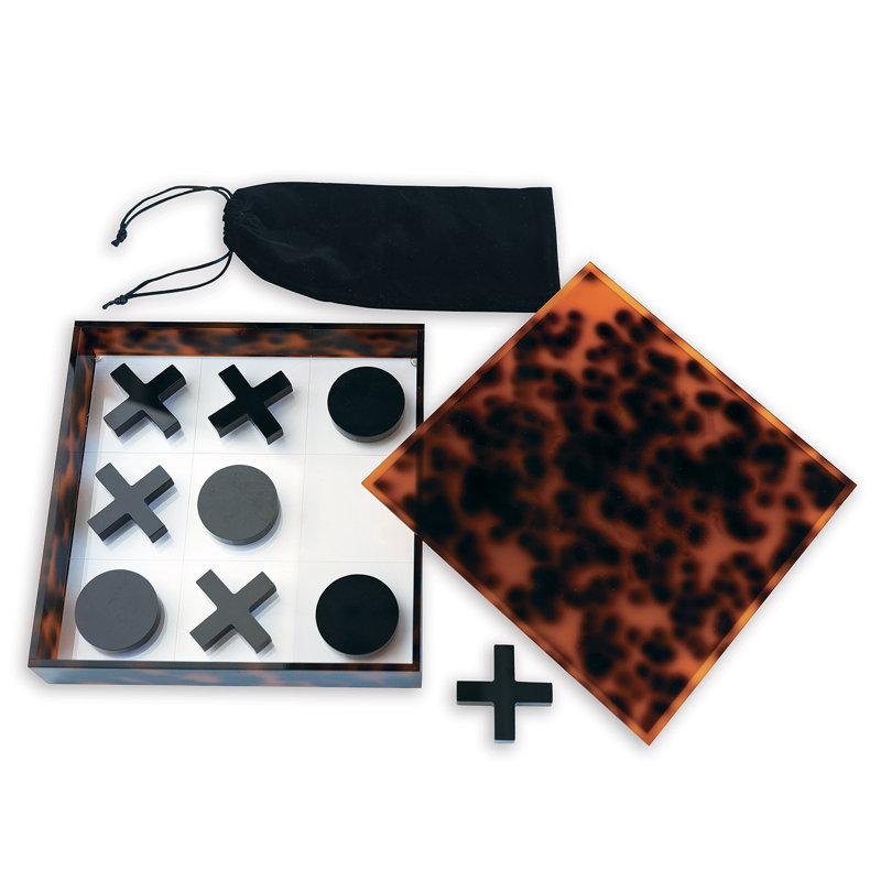 2 Player Acrylic Tic Tac Toe, Tortoise