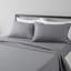 Ensemble de draps 4 pièces, literie en microfibre brossée très douce avec poches profondes, respirante, infroissable, gris foncé