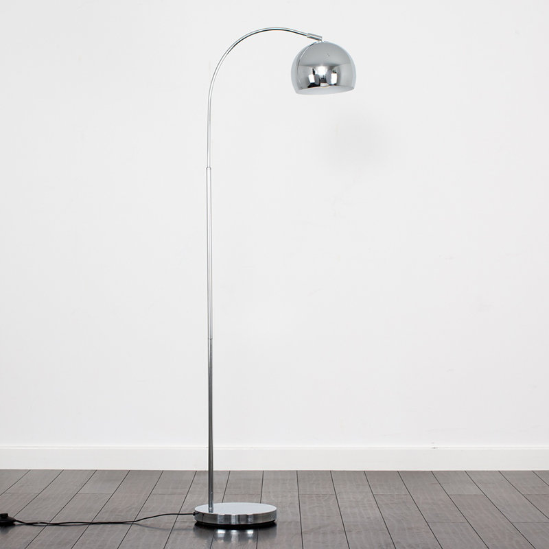 153.5cm Silver Arched Floor Lamp