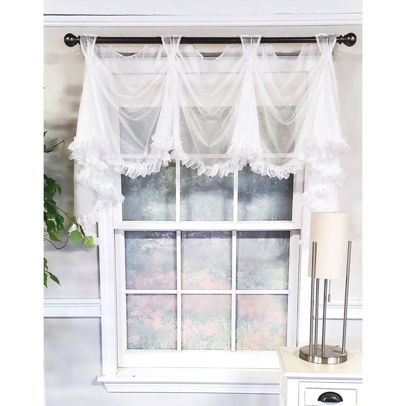 Cantonnière transparente SheerSwag, Blanc