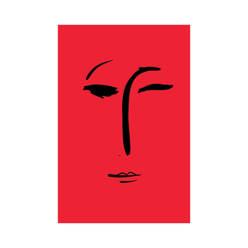 Minimal Portrait Of A Girl In Red by Emmanuel Signorino - Wrapped Canvas Print, 30.48cm H x 20.32cm W x 1.91cm D