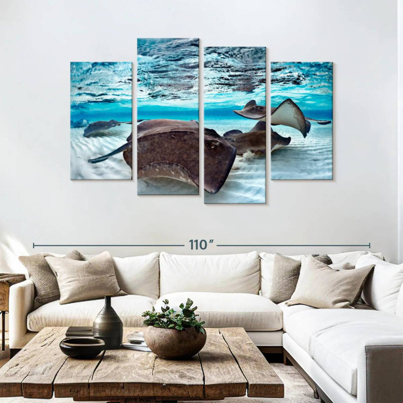 Brampt Stingrays Sea Life, 54" H x 84" W