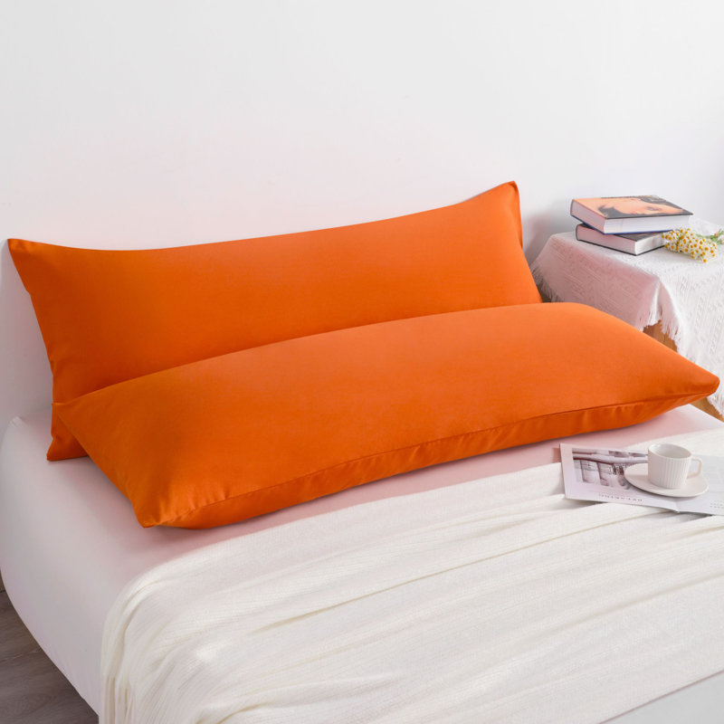 2PC Hypoallergenic Microfiber body pillowcase, Orange