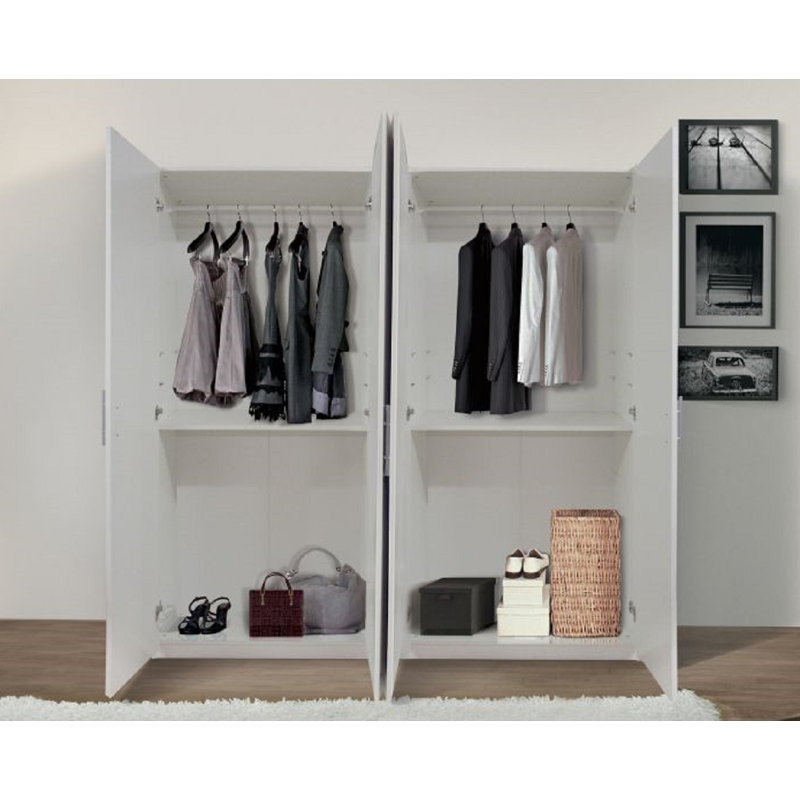 Cassiana 4 Door Manufactured Wood Wardrobe