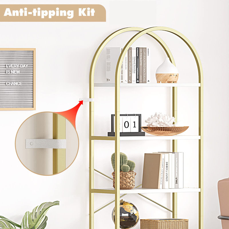 Geometric Bookcase, Gold