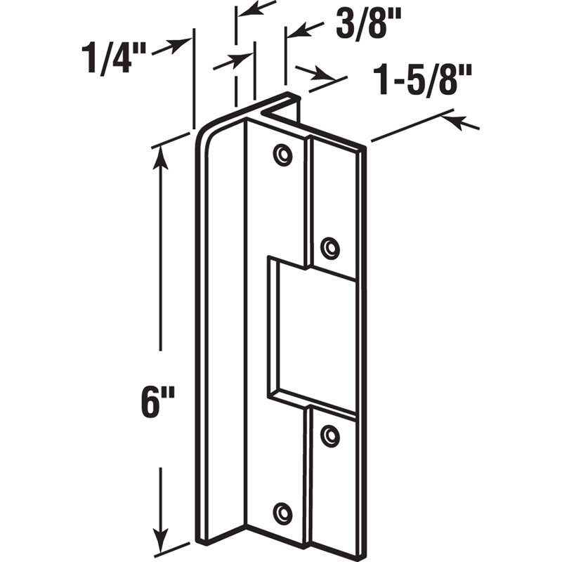 Gold Anodized Latch Bolt Guard Plate (Single Pack)