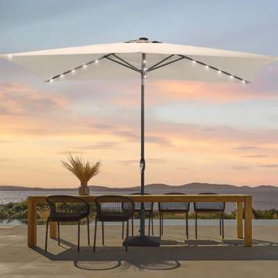 72x108'' Round Lighted Tilt Market Umbrella