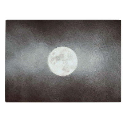 Glass Full Moon At Dusk Chopping Board