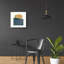  «Buoyant Dark» par Mike Schick, art mural en verre acrylique, 24 po x 24 po