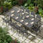 Table de salle à manger d'extérieur en aluminium 63 "à 92", table de patio grise toutes saisons
