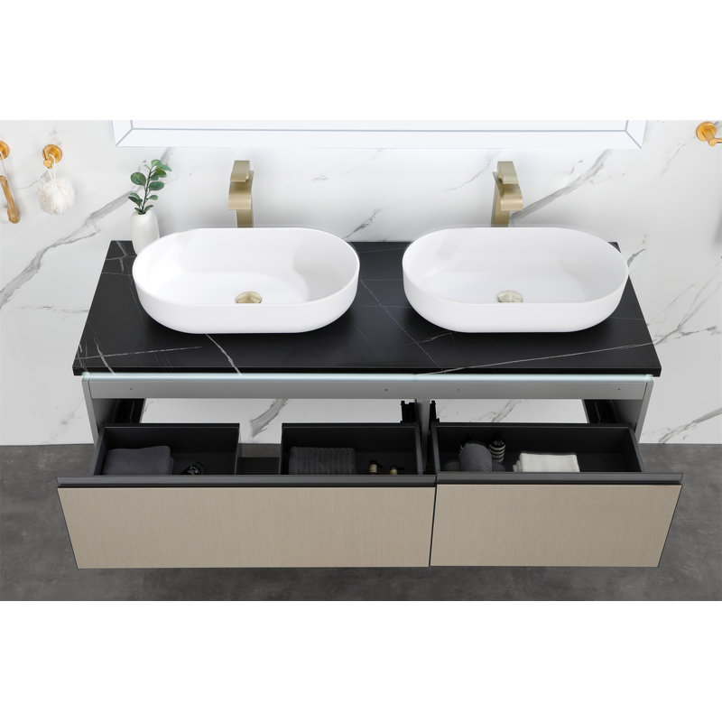 24*14*5.5  Modern Oval 24"X14" White   Above  Bathroom Vessel Sink, White