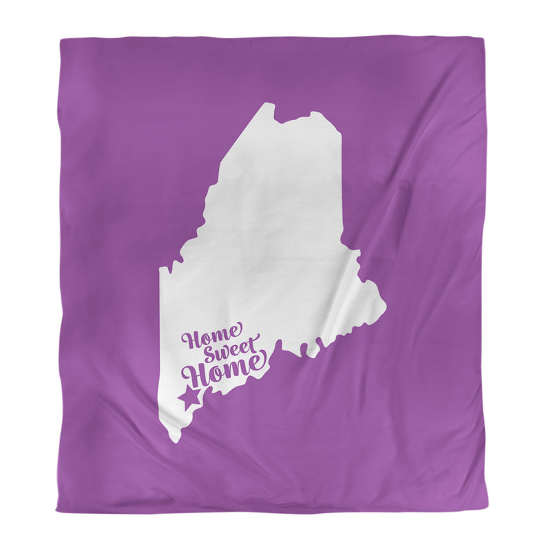 Housse de couette simple pour ma maison me Portland, Microfibre, Housse de couette pour lit simple, Violet