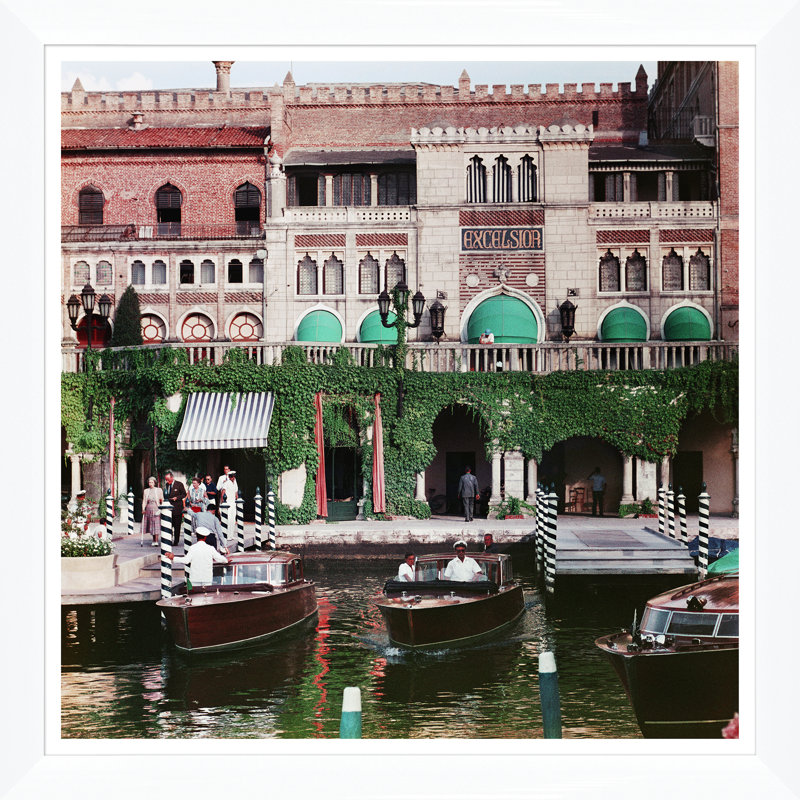 Westin Excelsior Print by Slim Aarons, 36" H x 36" W x 1.5" D, White Single Picture Framed