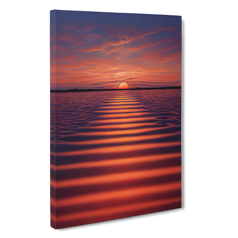 Beguiling Ocean Sunset - Wrapped Canvas, 60cm H x 40cm W x 3cm D