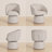 Stoehrs 24.8" Wide Modern Cream Fabric Dining Chair