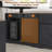 55'' L-Shaped Farmhouse Electric Standing Desk, Height Adjustable Sit Stand Corner Desk with Power Outlets, Storage Drawers & Sliding Door for Home Office-372807733-382164546
