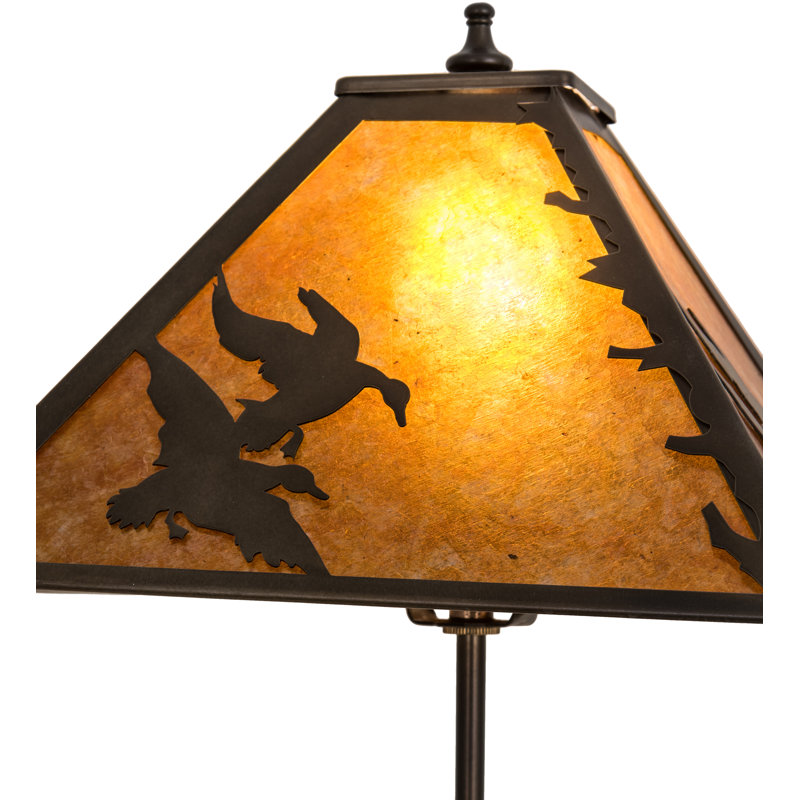 Rustic Lodge Table Lamp, Antique Copper