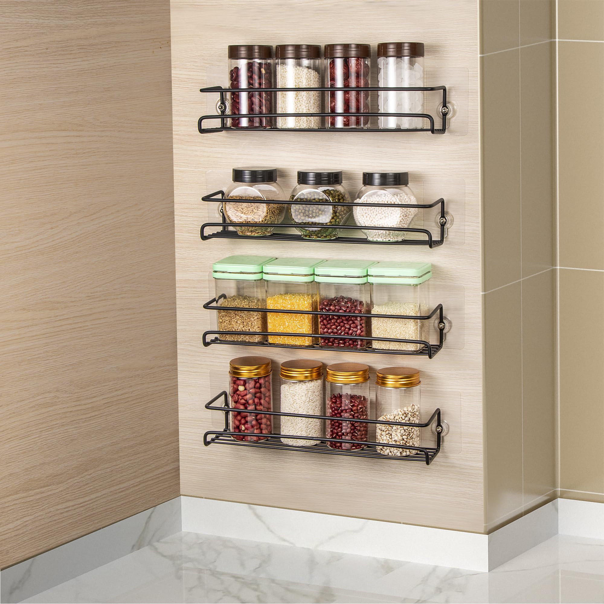 17 Stories 4-Pack Wall-Mounted Organizer With Stickers For Cabinets ...