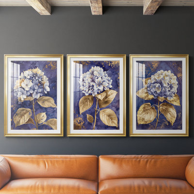 FLORAL Series CCxxxviii - impression personnalisée de qualité supérieure avec mat - 3 pièces