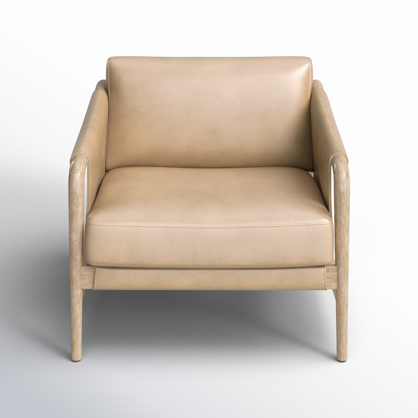 Genuine Leather Armchair, Tan