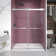 DS01 68'' - 72'' W x 76'' H Double Sliding Frameless Shower Door With Clear Glass