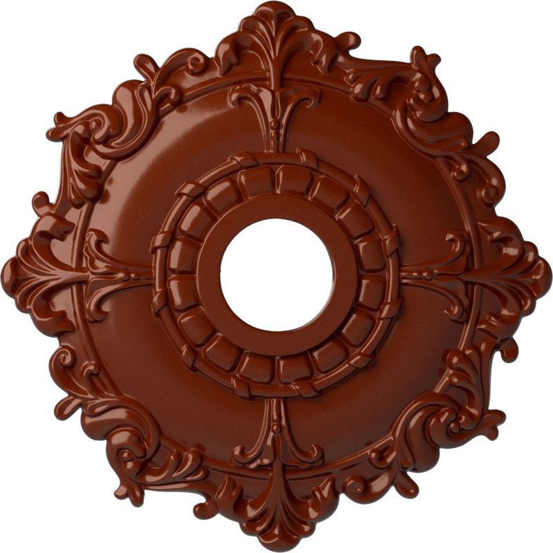 Endurathane Richmond Ceiling Medallion, 18"OD x 1 3/8"P (Fits Canopies up to 2 5/8"), Hand-Painted Stone Hearth Finish