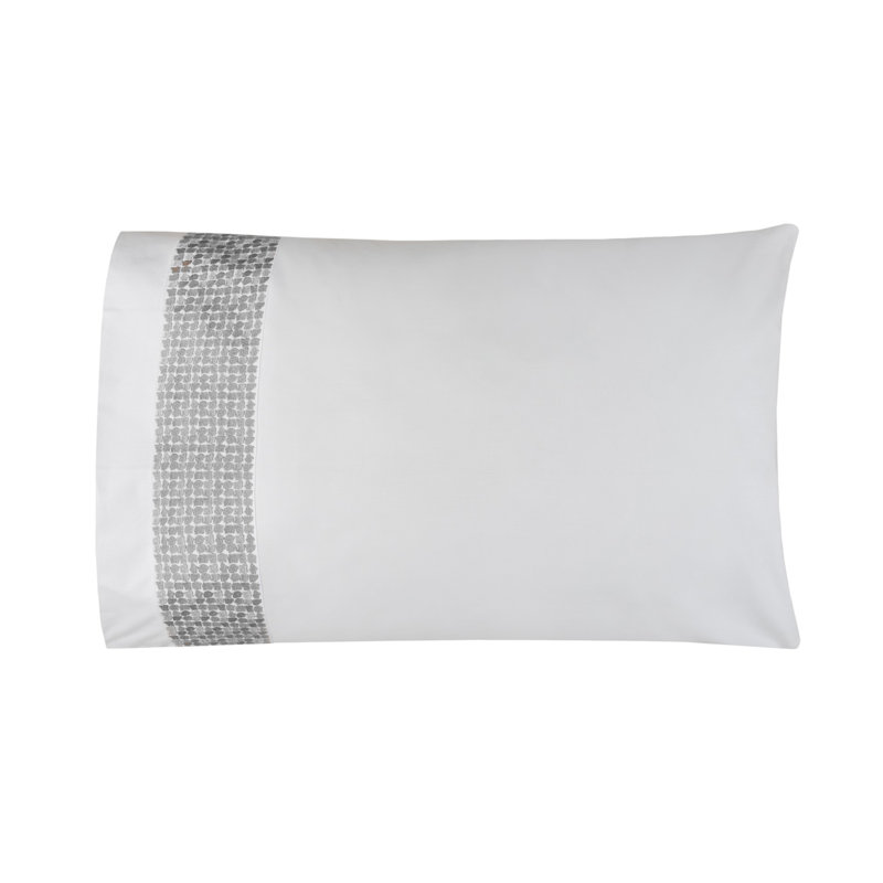 Lagos Pillow Case, Standard, white-grey