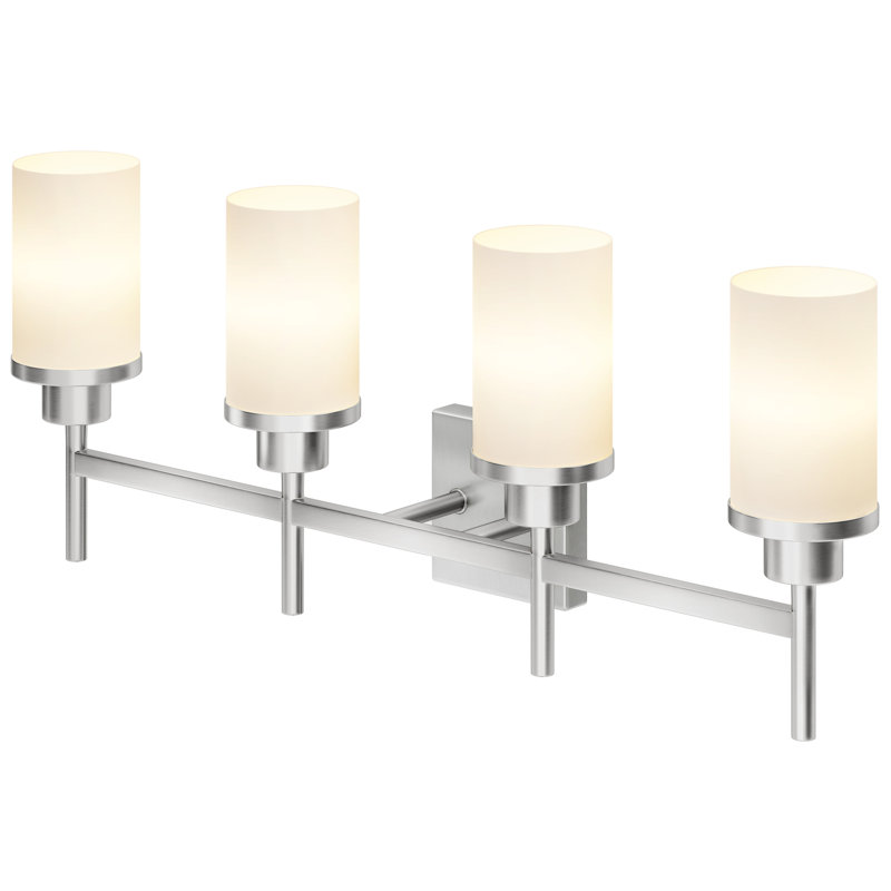 4-Light Bathroom Vanity Lighting, Brushed Nickel