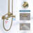 2-Spray Round Wall Bar Shower Kit With Hand Shower Dual Cross Handles Mixer Shower System Taps-113544012