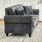 Gillianne 85.62" Chenille Rolled Arm Chesterfield Sofa With Nailhead-1998778259