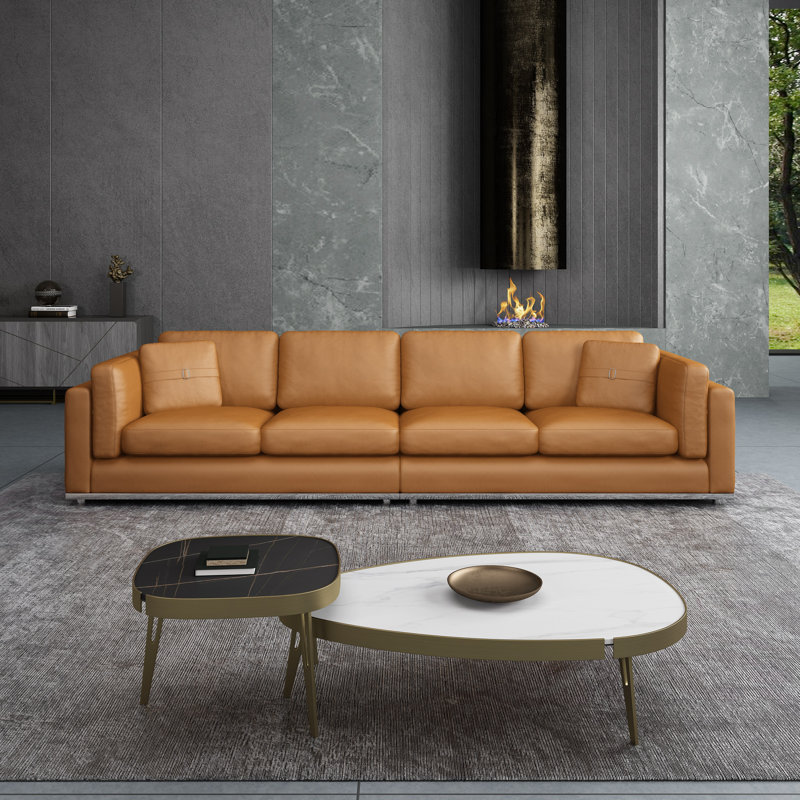Picasso Sofa, Cognac Genuine Leather