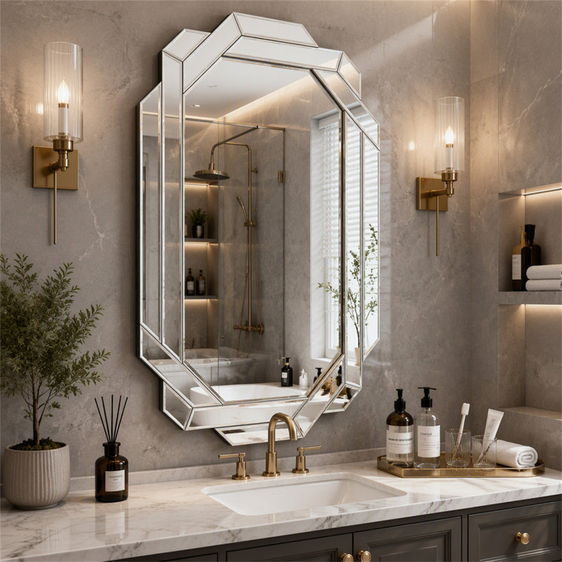 Grand miroir mural pour la décoration
