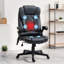 Chaises de bureau inclinables en cuir polyuréthane noir et mousse avec télécommande et conception réglable, 25,5 po x 28 po x 47,2 po