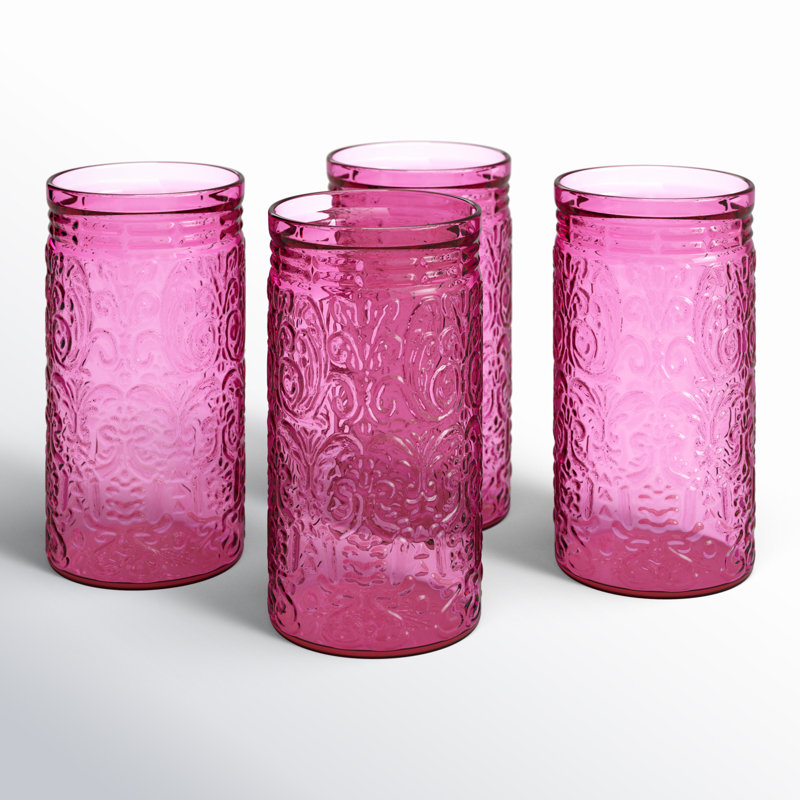 Verre à whisky 14 oz Jax, 4, Rose vif