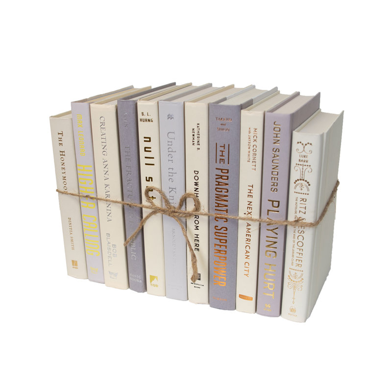 Decorative Books - Light Mist Book Bundle - 1 Foot of Grey Books