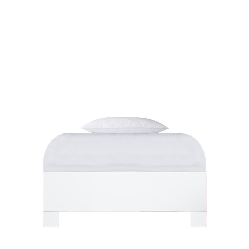Palm Springs Low Profile Standard Bed, Twin, White