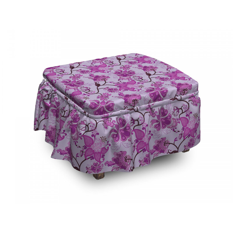 Housse pour repose-pieds hippie à fleurs chinoise